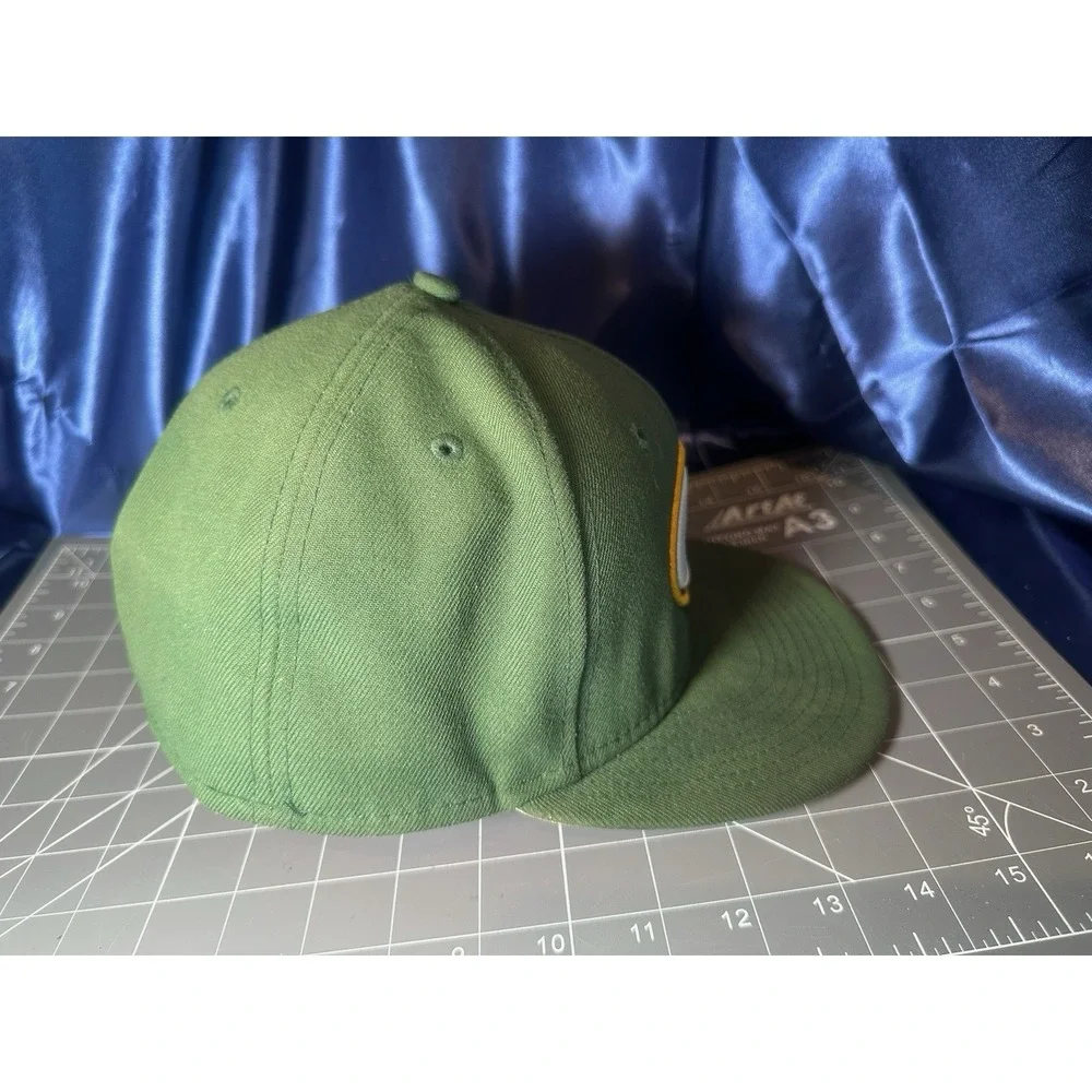 New Era Green Bay Packers NFL Football 59FIFTY Used Fitted Hat Size 7 5/8" - Picture 4 of 9